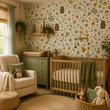 Load image into Gallery viewer, Hoot Owls in the Woods Botanical Peel and Stick and Traditional Wallpaper