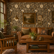 Load image into Gallery viewer, pickwick-elm-adelaide-street-wallpaper-traditional-living-room-leather-sofa.jpg