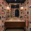 Load image into Gallery viewer, Corbin Bold Geometric Retro Peel and Stick and Traditional Wallpaper