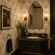 Load image into Gallery viewer, Arlene Gold Ornate Art Deco Peel and Stick and Traditional Wallpaper