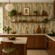 Load image into Gallery viewer, Wesley Vintage Mid Century Modern Peel and Stick and Traditional Wallpaper