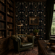 Load image into Gallery viewer, Chancery Lane Victorian Botanical Floral Peel and Stick and Traditional Wallpaper