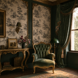 Load image into Gallery viewer, Alfred Mews Victorian Toile Peel and Stick and Traditional Wallpaper