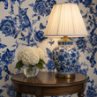 Load image into Gallery viewer, Cobalt Mews Cobalt Blue Toile Cats Peel and Stick and Traditional Wallpaper