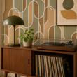 Load image into Gallery viewer, Wesley Vintage Mid Century Modern Peel and Stick and Traditional Wallpaper