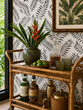 Load image into Gallery viewer, Merritt Avenue Black and White Tropical Palm Leaf Peel and Stick and Traditional Wallpaper