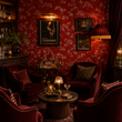 Load image into Gallery viewer, Tallis Court Red Floral Peel and Stick and Traditional Wallpaper