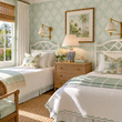 Load image into Gallery viewer, Judith Avenue Retro Vintage Green Peel and Stick and Traditional Wallpaper