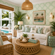 Load image into Gallery viewer, Judith Avenue Retro Vintage Green Peel and Stick and Traditional Wallpaper