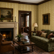 Load image into Gallery viewer, Klarice Victorian Gold Baroque Stripe Peel and Stick and Traditional Wallpaper