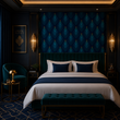 Load image into Gallery viewer, Whittington Avenue Peacock Art Deco Peel and Stick and Traditional Wallpaper