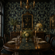 Load image into Gallery viewer, Elanore Victorian Botanical Damask Bird Peel and Stick and Traditional Wallpaper
