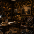 Load image into Gallery viewer, Winslow Close Elegant Moody Ornate Victorian Peel and Stick and Traditional Wallpaper
