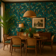 Load image into Gallery viewer, Drapers Gardens Blue Tropical Peel and Stick and Traditional Wallpaper