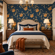 Load image into Gallery viewer, Pippit Drive Dark Floral Peel and Stick and Traditional Wallpaper