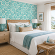 Load image into Gallery viewer, Christie Row Blue Geometric Peel and Stick and Traditional Wallpaper