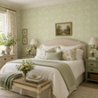 Load image into Gallery viewer, Arlette Green Botanical Victorian Peel and Stick and Traditional Wallpaper
