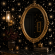 Load image into Gallery viewer, Zelda Moody Moon and Stars Peel and Stick and Traditional Wallpaper
