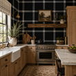 Load image into Gallery viewer, Callaby Terrace Black and White Plaid Peel and Stick and Traditional Wallpaper