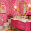 Load image into Gallery viewer, Ella Avenue Whimsical Bold Pink Peel and Stick and Traditional Wallpaper