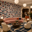 Load image into Gallery viewer, Corbin Bold Geometric Retro Peel and Stick and Traditional Wallpaper