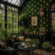 Load image into Gallery viewer, Bee Hive Gold and Green Moody Peel and Stick and Traditional Wallpaper