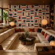 Load image into Gallery viewer, Corbin Bold Geometric Retro Peel and Stick and Traditional Wallpaper