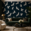 Load image into Gallery viewer, Outwich Street White Cranes Peel and Stick and Traditional Wallpaper