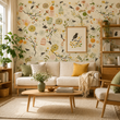Load image into Gallery viewer, Brenda Gardens Whimsical Botanical Peel and Stick and Traditional Wallpaper