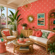 Load image into Gallery viewer, Rizzo Pink Retro Starburst Peel and Stick and Traditional Wallpaper