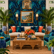 Load image into Gallery viewer, Vista Moody Tropical Palm Leaf Peel and Stick and Traditional Wallpaper