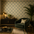 Load image into Gallery viewer, Regent Court Art Deco Geometric Fan Peel and Stick and Traditional Wallpaper
