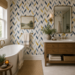 Load image into Gallery viewer, Duval Avenue Mid-Century Modern Peel and Stick and Traditional Wallpaper