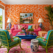 Load image into Gallery viewer, Tessa Place Retro Floral Peel and Stick and Traditional Wallpaper