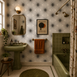 Load image into Gallery viewer, Petra Place Retro Vintage Geometric Floral Peel and Stick and Traditional Wallpaper