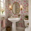 Load image into Gallery viewer, Lillian Lane Pink Floral Peel and Stick and Traditional Wallpaper