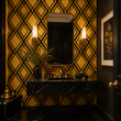 Load image into Gallery viewer, Carmello Art Deco Gold Glam Geometric Peel and Stick and Traditional Wallpaper
