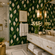 Load image into Gallery viewer, Peace Lilies Victorian Floral Peel and Stick and Traditional Wallpaper