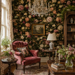 Load image into Gallery viewer, Poppy Place Victorian Floral Peel and Stick and Traditional Wallpaper