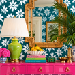 Load image into Gallery viewer, Sutton Lane Blue Floral Peel and Stick and Traditional Wallpaper