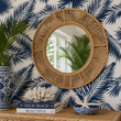 Load image into Gallery viewer, Brydon Walk Blue and White Tropical Palm Peel and Stick and Traditional Wallpaper