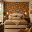 Load image into Gallery viewer, Diana Close Vintage Orange Floral Peel and Stick and Traditional Wallpaper
