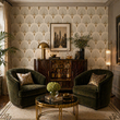 Load image into Gallery viewer, Arlene Gold Ornate Art Deco Peel and Stick and Traditional Wallpaper