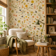 Load image into Gallery viewer, Brenda Gardens Whimsical Botanical Peel and Stick and Traditional Wallpaper