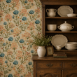 Load image into Gallery viewer, Vermeer Gardens Vintage Cottage Floral Peel and Stick and Traditional Wallpaper