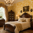 Load image into Gallery viewer, Victoria Gold Damask Victorian Peel and Stick and Traditional Wallpaper