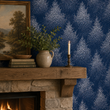 Load image into Gallery viewer, Aspen Snowy Winter Night Woodland Tree Peel and Stick and Traditional Wallpaper