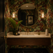 Load image into Gallery viewer, Brittanic Highwalk Dark Tropical Botanical Peel and Stick and Traditional Wallpaper