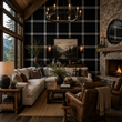 Load image into Gallery viewer, Callaby Terrace Black and White Plaid Peel and Stick and Traditional Wallpaper