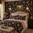 Load image into Gallery viewer, Addilyn Moody Dark Flower Garden Peel and Stick and Traditional Wallpaper